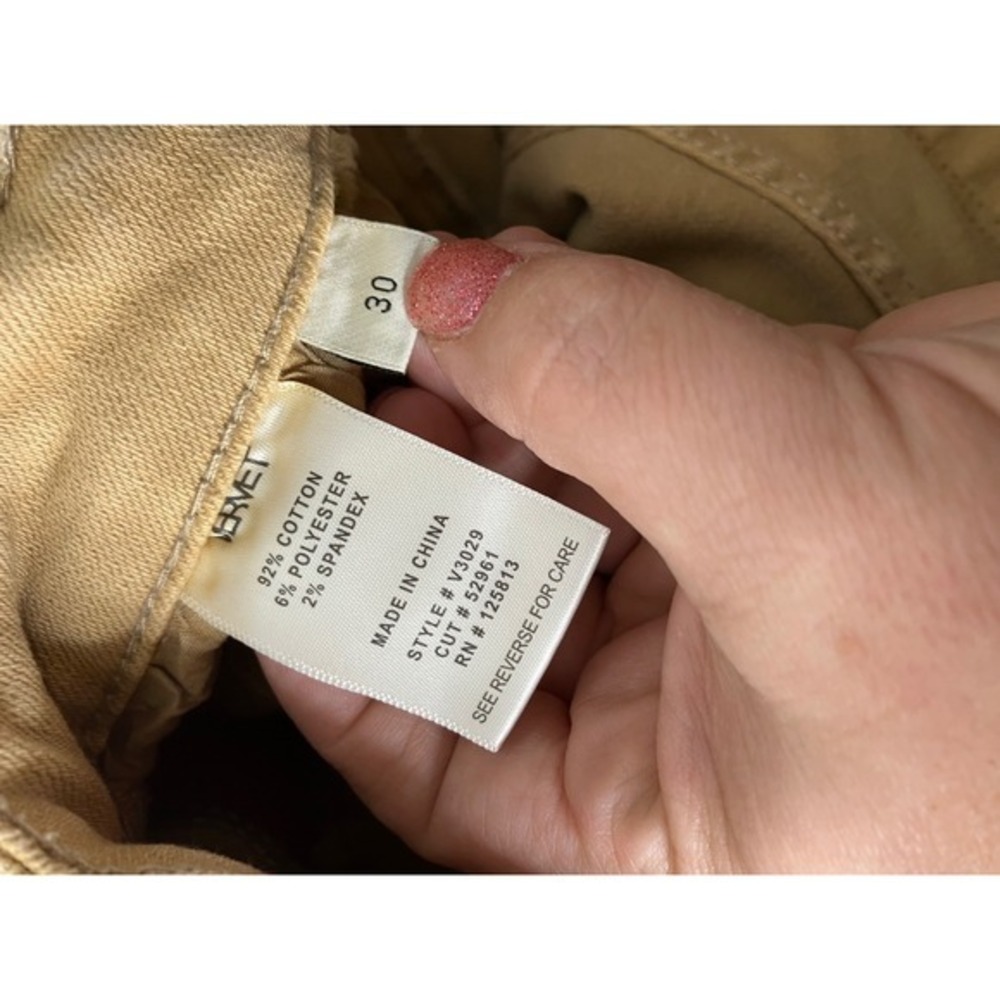 Vervet army khaki vintage high rise crop flare jeans women's size 30 trendy - Picture 9 of 9